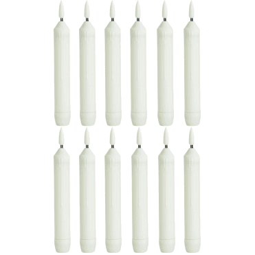 Led Taper Candles Flicker 12 Pack 15.5cm