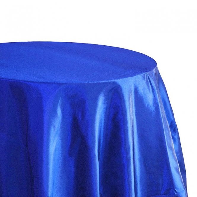 Taffeta Tablecloth 132 Round Royal Blue
